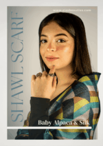 Sunset Dream – Handwoven Baby-Alpaca & Silk Shawl with Abstract Design: Luxurious Twilight - Image 3