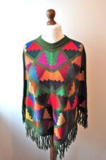 Handwoven Peruvian Baby Alpaca Poncho | Inca Inspired Wool Peruvian Poncho - Image 8