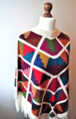Handwoven Peruvian Baby Alpaca Poncho | Inca Inspired Wool Peruvian Poncho - Image 9