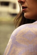 Baby Alpaca and Silk Peruvian Shawl: Lilac and Beige softness - Image 3