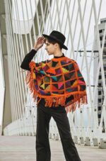 Handwoven Peruvian Baby Alpaca Poncho | Inca Inspired Wool Peruvian Poncho - Image 10