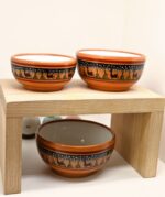Set of 3 Peruvian Hand-Painted Ceramic Bowls - Night Model - Image 8
