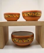 Conjunto de 3 cuencas peruanas pintadas a mano - Modelo Amarillo - Image 8