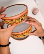 Conjunto de 3 cuencas peruanas pintadas a mano - Modelo Amarillo - Image 3