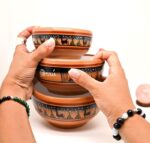 Set of 3 Peruvian Hand-Painted Ceramic Bowls - Night Model - Image 7