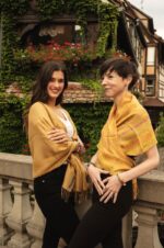 Baby Alpaca and Silk Peruvian Shawl: Energetics Sun Colors - Image 6