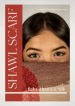 Luxurious Baby-Alpaca & Silk Peruvian Shawl – Red & Gray Elegance - Image 6