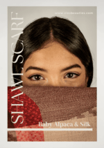 Luxurious Baby-Alpaca & Silk Peruvian Shawl – Red & Gray Elegance - Image 2