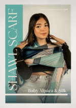 🌟 Elegant Baby-Alpaca & Silk Peruvian Shawl – Turquoise Geometric Design