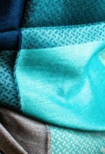 🌟 Elegant Baby-Alpaca & Silk Peruvian Shawl – Turquoise Geometric Design - Image 3