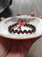 Double Line Bracelet of Huayruros and Chirmi Amazonian Seeds - Peruvian Artisanal Bracelet - Image 10