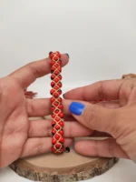 Triple Line Huayruros Amazonian Seed Bracelet - Peruvian natural bracelet - Image 3