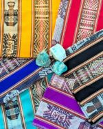 Tissu andin péruvien "LLAMAS y KEROS" - Tissage inca au mètre (sans couture)