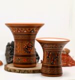 Couple of Inca Ceremonial Vase - Keros in Earth Tones, Brown and Orange - Inca Keros Peru - Image 7