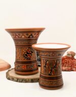 Couple of Inca Ceremonial Vase - Keros in Earth Tones, Brown and Orange - Inca Keros Peru - Image 9