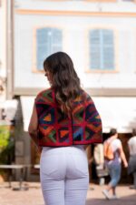 Red Baby Alpaca Vest - Inca Design - Intarsia | 100% Natural Baby Alpaca Fiber | Unique Gift Idea | Peruvian Craftsmanship - Image 4