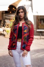 Red Baby Alpaca Vest - Inca Design - Intarsia | 100% Natural Baby Alpaca Fiber | Unique Gift Idea | Peruvian Craftsmanship - Image 3