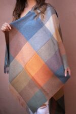 Luxurious Peruvian Baby Alpaca Shawl-Scarf | 100% Baby Alpaca | Color: TOBACCO | Alpaca Shawl - Image 5