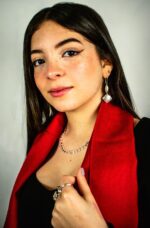 100% Baby Alpaca Scarf | AAA Quality | Red - Image 4