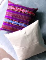 Peruvian Flair in Alsace: Handcrafted Peruvian-Inspired Cushion Cover- 45x45 cm - Chincheros Fabric - Image 4