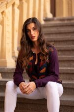 Mauve-Purple Baby Alpaca Vest Pullover - Inca Design - 100% Natural Fiber | Peruvian Craftsmanship - Image 2