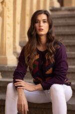 Mauve-Purple Baby Alpaca Vest Pullover - Inca Design - 100% Natural Fiber | Peruvian Craftsmanship