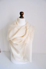 Baby Alpaca and Silk Peruvian Shawl: Black & White - Image 6