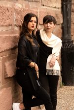 Baby Alpaca and Silk Peruvian Shawl: Black & White