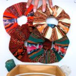 Handmade Peruvian Fabric Hair Scrunchie - Vibrant Bohemian Style - Chincheros - Image 2