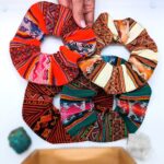 Handmade Peruvian Fabric Hair Scrunchie - Vibrant Bohemian Style - Chincheros