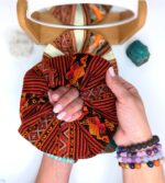 Handmade Peruvian Fabric Hair Scrunchie - Vibrant Bohemian Style - Chincheros - Image 5