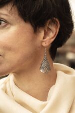 Baby Alpaca and Silk Peruvian Shawl: Black & White - Image 9