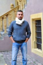 Baby Alpaca and Silk Peruvian Shawl: Black & White - Image 8