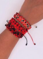 Adjustable Peruvian Bracelet with 4 Huayruros Seed Strands – Handmade Luck Charm - Image 6