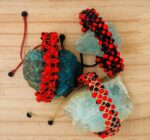 Adjustable Peruvian Bracelet with 4 Huayruros Seed Strands – Handmade Luck Charm