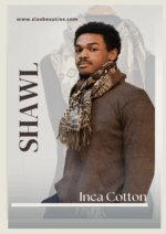 Earthy Tones Peruvian Cotton Shawl – Handwoven & Reversible | Warm Bronze & Beige Andean Design