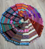 Handwoven CHINCHERO Peruvian Fabric Panel Design – Custom size: 97 x 258 cm – Overlocked - Serged Finish