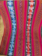 Peruvian Chinchero Artisan Fabric | Warm Tones | Red & Rose Shades Handwoven Textile by the Meter – Fair Trade & Customizable - Image 3