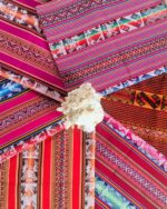 Peruvian Chinchero Artisan Fabric | Warm Tones | Red & Rose Shades Handwoven Textile by the Meter – Fair Trade & Customizable