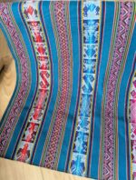 Peruvian Chinchero Artisan Fabric | Green & Blue Tones | Authentic Emerald & Turquoise Andean Textile – Fair Trade & Customizable - Image 3
