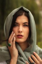 Olive Green Baby Alpaca & Silk Shawl – Natural Elegance | Handwoven Ethical Peruvian Luxury