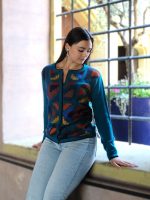 Jade Turquoise Baby Alpaca Vest – Open Front Inca Design | Handwoven Peruvian Wool, Ethical Luxury Fashion - Image 5