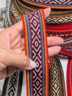 Peruvian Wool Trim – Ribbon 3.5cm Wide – Handwoven on Traditional Loom – Geometric Andean Motifs – Sold by the Meter - Image 3