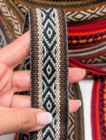 Peruvian Wool Trim – Ribbon 3.5cm Wide – Handwoven on Traditional Loom – Geometric Andean Motifs – Sold by the Meter - Image 6