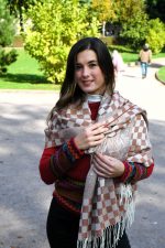 Beige & Brown Baby Alpaca & Silk Shawl – Earth Elegance | Ethical Handwoven Heritage - Image 6