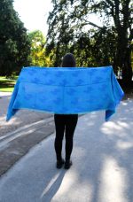 Blue & Turquoise Baby Alpaca & Silk Shawl – Sky Serenity | Reversible Andean Luxury - Image 6