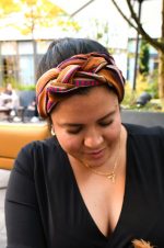 Brown & Caramel Handwoven Headband – Andean Aura Collection - Image 5