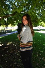 Silver Gray Baby Alpaca Pullover – Inca Borders | Andean Essence Collection - Image 5