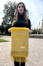 Mustard & Grey Polar Cotton Shawl – The Warm Glow of the Andes – Andean Essence Collection - Image 3