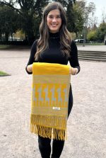 Mustard & Grey Polar Cotton Shawl – The Warm Glow of the Andes – Andean Essence Collection - Image 4